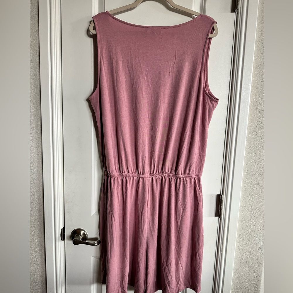 NWOT - Zenana Women’s Plus Size Sleeveless Pink Dusty Rose Romper - Size 2XL - Picture 3 of 5